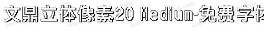 文鼎立体像素20 Medium字体转换